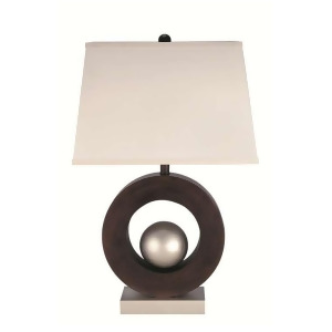 Lite Source Table Lamp Polished Steel Dark Walnut Ls-2449 - All