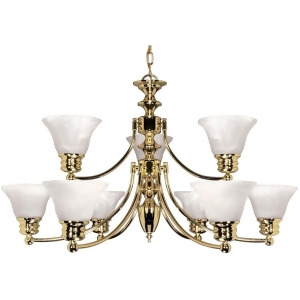 Nuvo Empire 9 Light 32 Chandelier w/ Glass Bell Shades 60-361 - All
