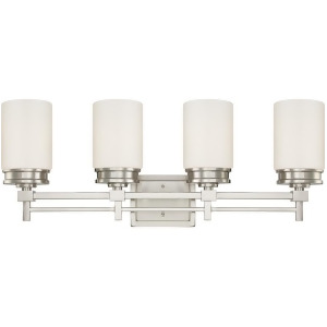 Nuvo Wright 4 Light Vanity Fixture w/ Satin White Glass 60-4704 - All