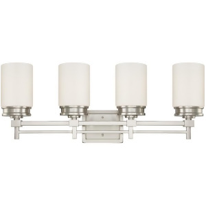 Nuvo Wright 4 Light Vanity Fixture w/ Satin White Glass 60-4704 - All