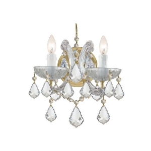 Crystorama Maria Theresa 2 Light Clear Crystal Gold Sconce Ii 4472-Gd-cl-mwp - All