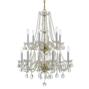 Crystorama Traditional Crystal Elements Crystal Chandelier 1137-Pb-cl-s - All