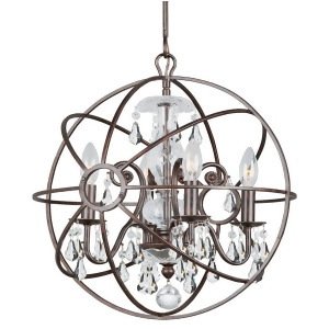 Crystorama Solaris 4 Light Clear Crystal Bronze Mini Chandelier 9025-Eb-cl-mwp - All