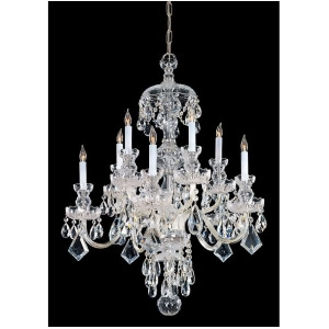 Crystorama Traditional 10 Lt Clear Crystal Brass Chandelier Iii 1140-Pb-cl-mwp - All