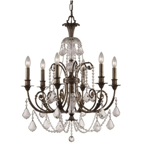 Crystorama Regis Clear Crystal Crystal Wrought Iron Chandelier 5116-Eb-cl-s - All