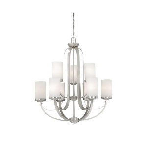 Vaxcel Oxford 9L Chandelier Brushed Nickel Ox-chu009bn - All