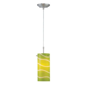 Lite Source Pendant Lamp Polished Steel Green Glass Shade Ls-19991grn - All