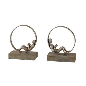 Uttermost Lounging Reader Antique Bookends Set/2 19596 - All