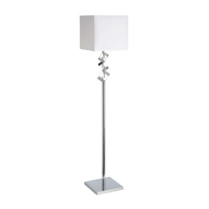 Dainolite Floor Lamp Crystal Cubes Polished Chrome- 602F-pc-wh - All