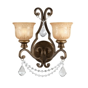 Crystorama Norwalk 2 Light Clear Crystal Bronze Umber Sconce 7502-Bu-cl-mwp - All