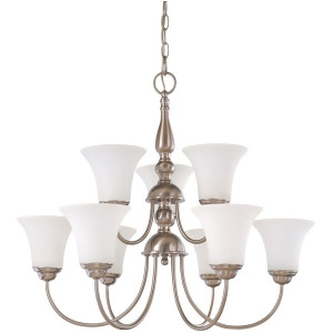 Nuvo Dupont 9 light 2 Tier 27 Chandelier w/ Satin White Glass 60-1823 - All