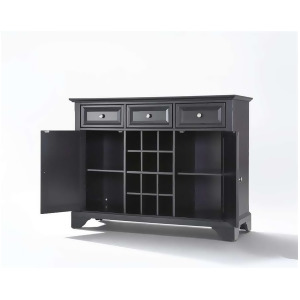 Crosley Lafayette Buffet / Sideboard Cabinet w/ Wine Storage Black Kf42001bbk - All