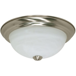 Nuvo Lighting 2 Light Es 11 Flush Fixtue w/ Alabaster Glass 60-2621 - All