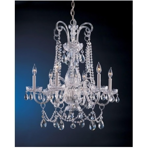 Crystorama Traditional 6 Light Crystal Chrome Chandelier I 1030-Ch-cl-mwp - All