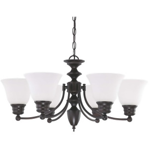 Nuvo Empire 6 Light 26 Chandelier w/ Frosted White Glass 60-3169 - All