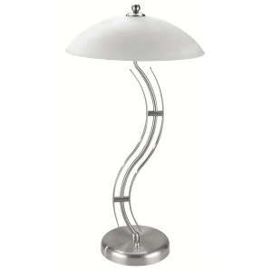 Lite Source Table Lamp Polished Silver With Cloud Glass Shade Ls-2318ps-cld - All