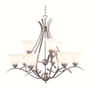 Trans Globe Ribbon Branched 2 Tier Chandelier In Nickel 9289 Bn - All