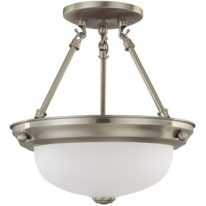 Nuvo Lighting 2 Light 11 Semi-Flush w/ Frosted White Glass 60-3244 - All
