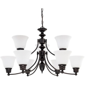 Nuvo Empire 9 Light 32 Chandelier w/ Frosted White Glass 60-3171 - All