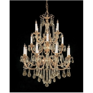 Crystorama Etta 16 Light Golden Team Hand Cut Crystal Chandelier 480-Ob-gt-mwp - All