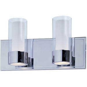 Maxim Lighting Silo 2-Light Bath Vanity Polished Chrome 23072Clftpc - All