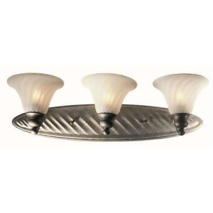 Lite Source 3-Lite Wall Lamp Pewter With Scavo Glass Ls-13823 - All