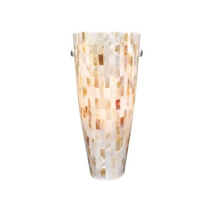 Vaxcel Milano Wall Sconce Mosaic Shell Glass Ws53252sn - All
