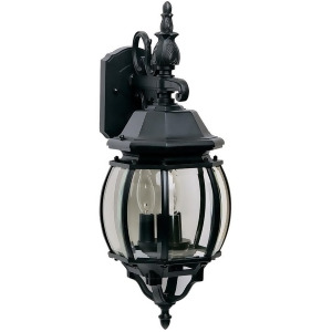 Maxim Lighting Crown Hill 3-Light Outdoor Wall Lantern Black 1034Bk - All