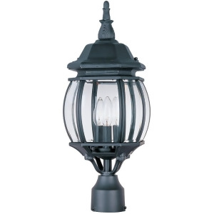 Maxim Crown Hill 3-Light Outdoor Pole/Post Lantern Black 1035Bk - All