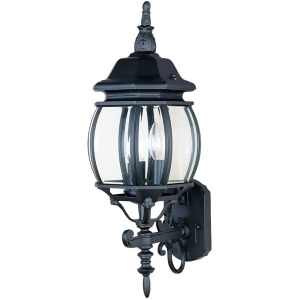 Maxim Lighting Crown Hill 3-Light Outdoor Wall Lantern Black 1033Bk - All