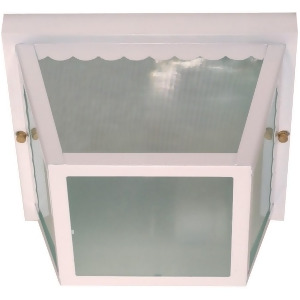Nuvo 2 Light 10 Carport Flush Mount With Textured Frosted Glass 60-470 - All
