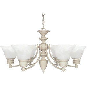 Nuvo Empire 6 Light 26 Chandelier w/ Glass Bell Shades 60-359 - All