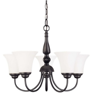 Nuvo Dupont 5 light 21 Chandelier w/ Satin White Glass 60-1842 - All