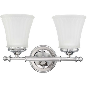 Nuvo Teller 2 Light Vanity Fixture w/ Frosted Etched Glass 60-4262 - All
