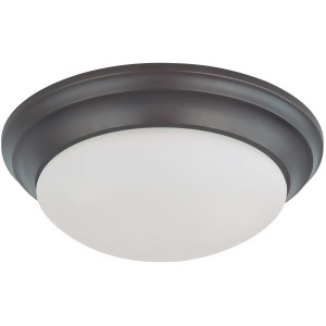 Nuvo 2 Light 14 Flush Mount Twist Lock w/ Frosted Glass 60-3366 - All