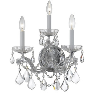 Crystorama Maria Theresa 3 Light Clear Crystal Chrome Sconce Ii 4403-Ch-cl-mwp - All