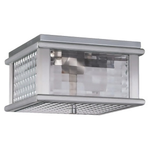Feiss Mission Lodge 2Light Ceiling Fixture Brushed Aluminum Ol3413bral - All