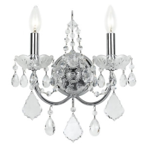 Crystorama Imperial Brass Crystal Wall Sconce Crystal Elements 3222-Ch-cl-s - All