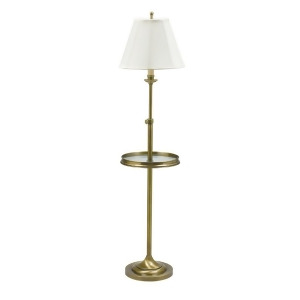 House of Troy Antique Brass Floor Lamp w/ Glass table Cl202-ab - All