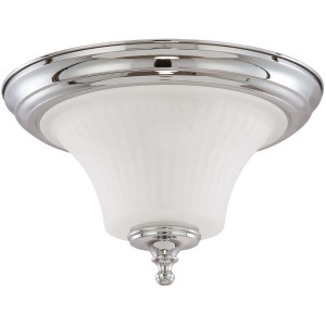 Nuvo Teller 2 Light Flush Dome Fixture w/ Frosted Etched Glass 60-4271 - All
