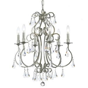 Crystorama Ashton 6 Light Olde Silver Chandelier 5016-Os-cl-mwp - All