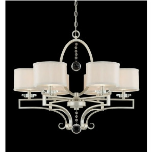 Savoy House Rosendal 6 Light Chandelier in Silver Sparkle 1-250-6-307 - All