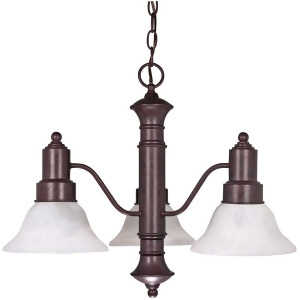 Nuvo Gotham 3 Light 23 Chandelier w/ Glass Bell Shades 60-192 - All