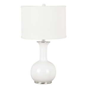 Kenroy Home Mimic Table Lamp Gloss White Finish 21024Wh - All