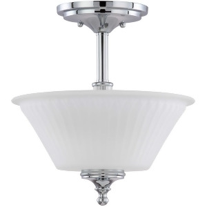 Nuvo Teller 2 Light Semi Flush Fixture w/ Frosted Etched Glass 60-4268 - All