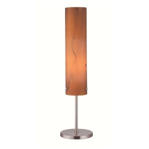 Lite Source Table Lamp Polished Silver With Dark Amber Glass Shade Ls-20450 - All