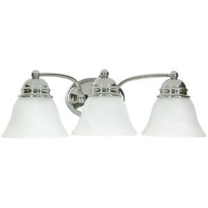 Nuvo Empire 3 Light 21 Vanity w/ Alabaster Glass Bell Shades 60-338 - All