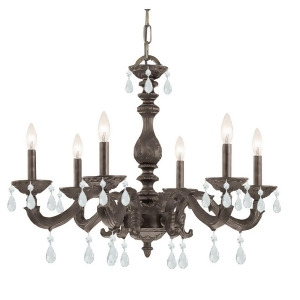 Crystorama Paris Market 6 Lt Clear Crystal Bronze Chandelier Ii 5036-Vb-cl-mwp - All