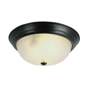Trans Globe Frosted Leaf 15' Flush Mount In Bronze 58802 Rob - All