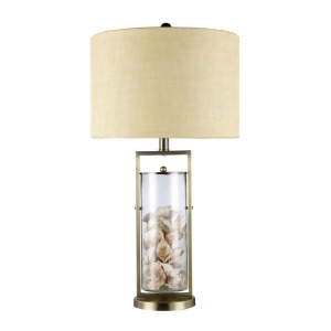 Dimond Millisle Table Lamp in Antique Brass and Clear Glass D1978 - All